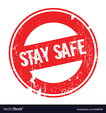 Stay safe rubber stamp Royalty Free Vector Image